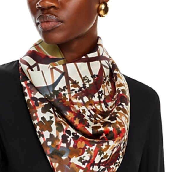 NWT Ferragamo Leopard Print Silk Square Scarf